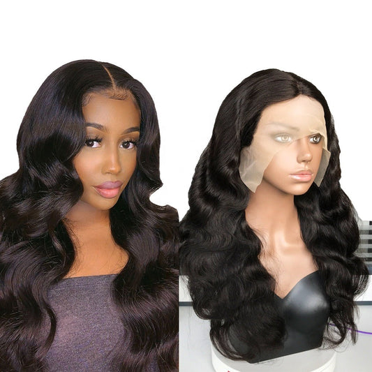 13x1x4 Body Wave 13x1x6 T part Lace Transparent Human Hair Wigs 180% |XoXoBexuty